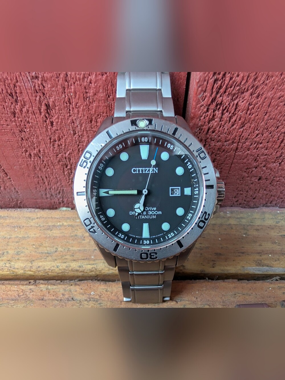 Citizen Eco-Drive Titanium Diver Watch - Black Dial